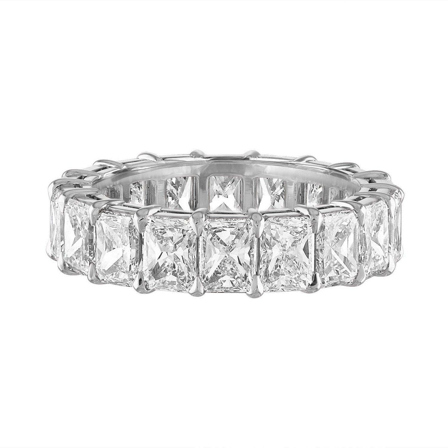 Platinum Radiant Eternity Wedding Band