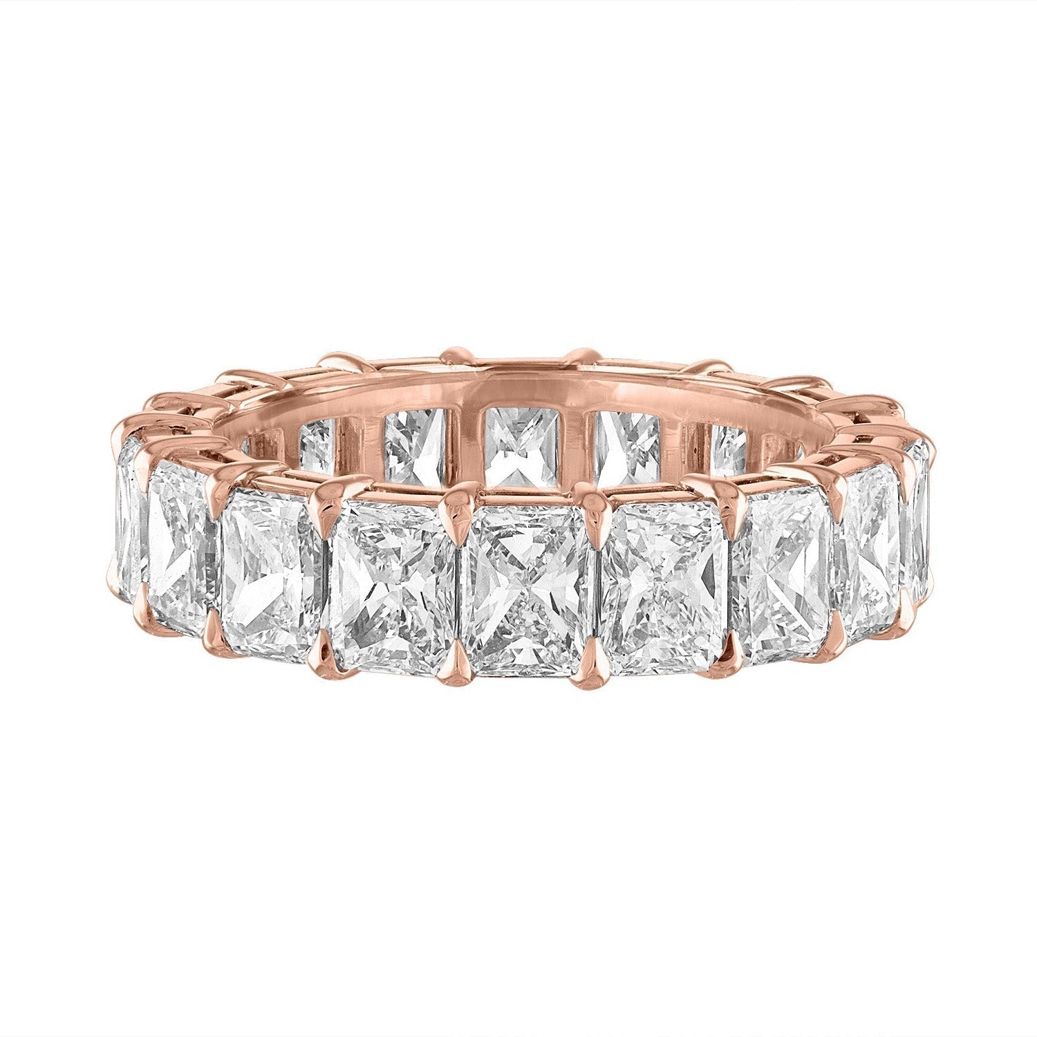 Rose Gold Radiant Eternity Wedding Band