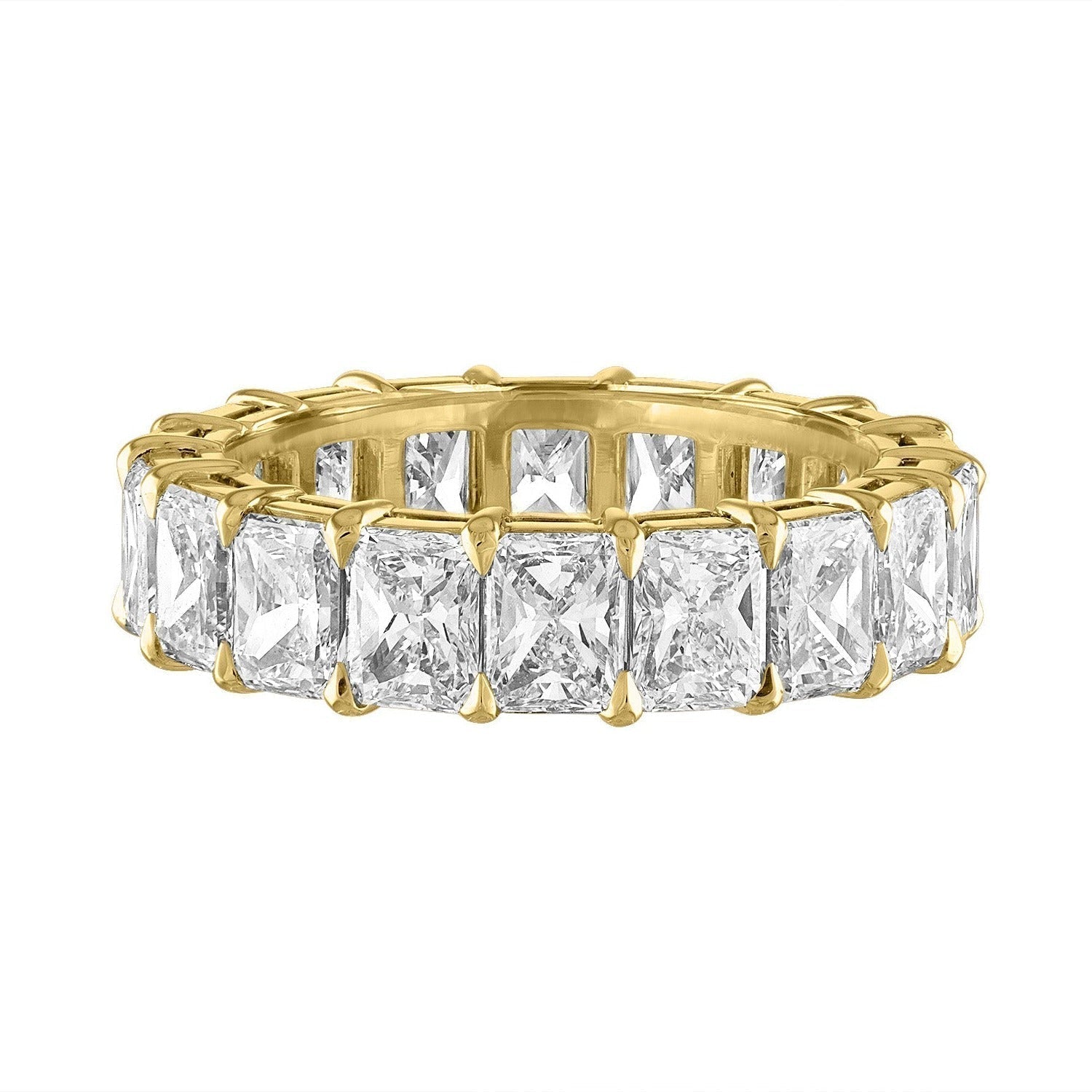 Yellow Gold Radiant Eternity Wedding Band