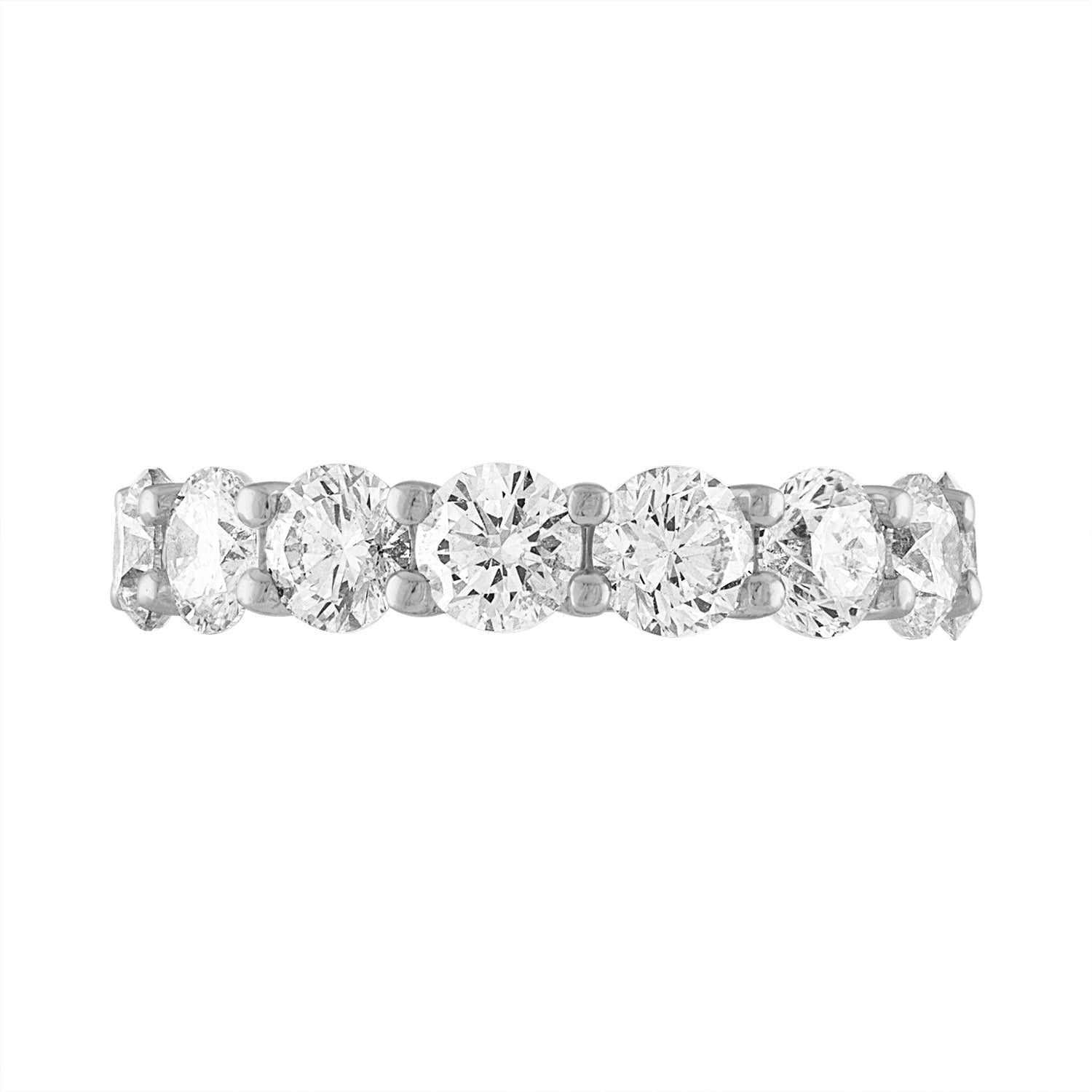 Platinum Round Eternity Wedding Band