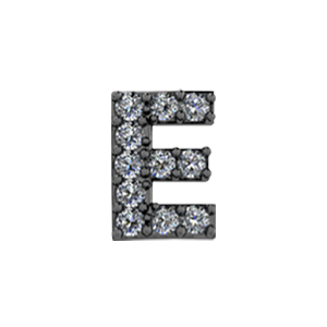 Slider Pave Letter E Charm