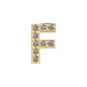 Slider Pave Letter F Charm