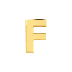 Slider Solid Letter F Charm