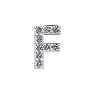 Slider Pave Letter F Charm