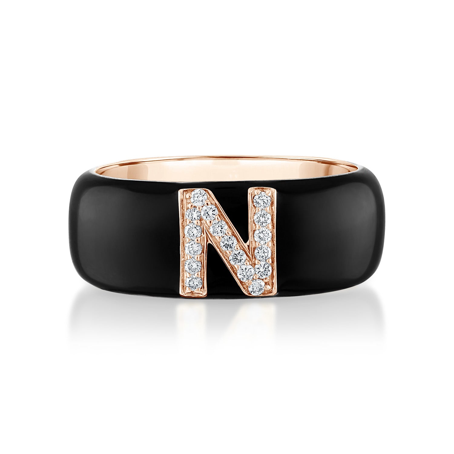 Enamel and Diamond Initial Cigar Band