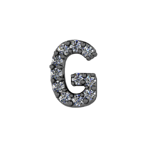 Slider Pave Letter G Charm