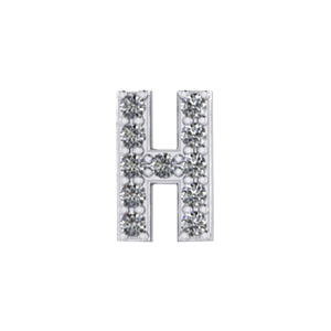 Slider Pave Letter H Charm