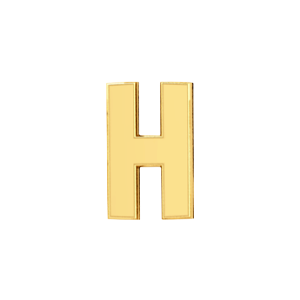 Slider Solid Letter H Charm