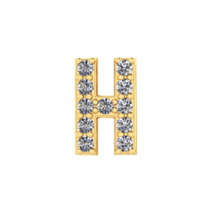 Slider Pave Letter H Charm