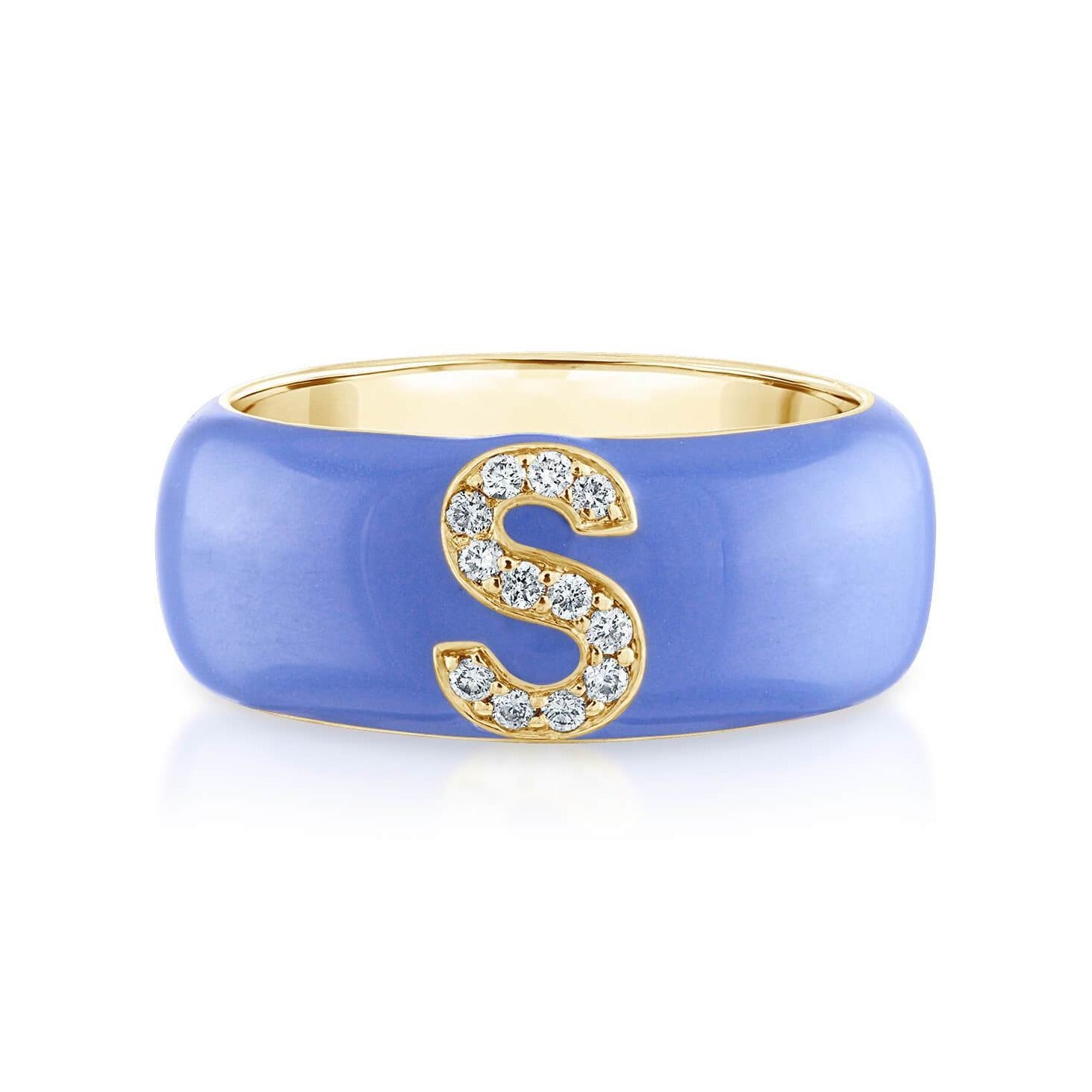 Enamel and Diamond Initial Cigar Band