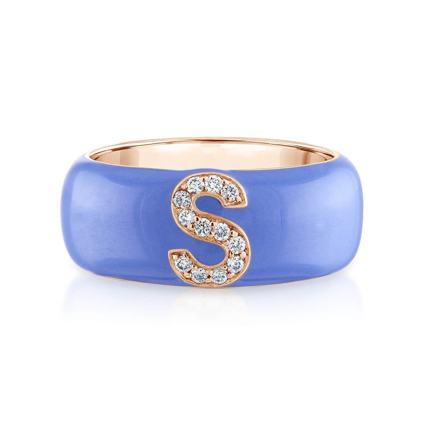 Enamel and Diamond Initial Cigar Band