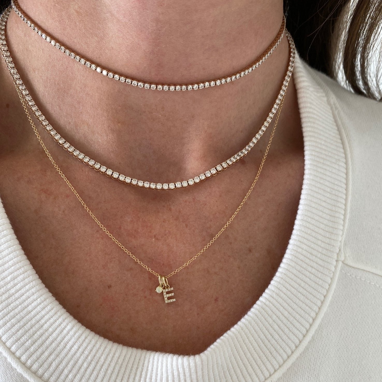 Dew Drops Chain Necklace- Minimalist Gemstone Jewelry – And Arlen
