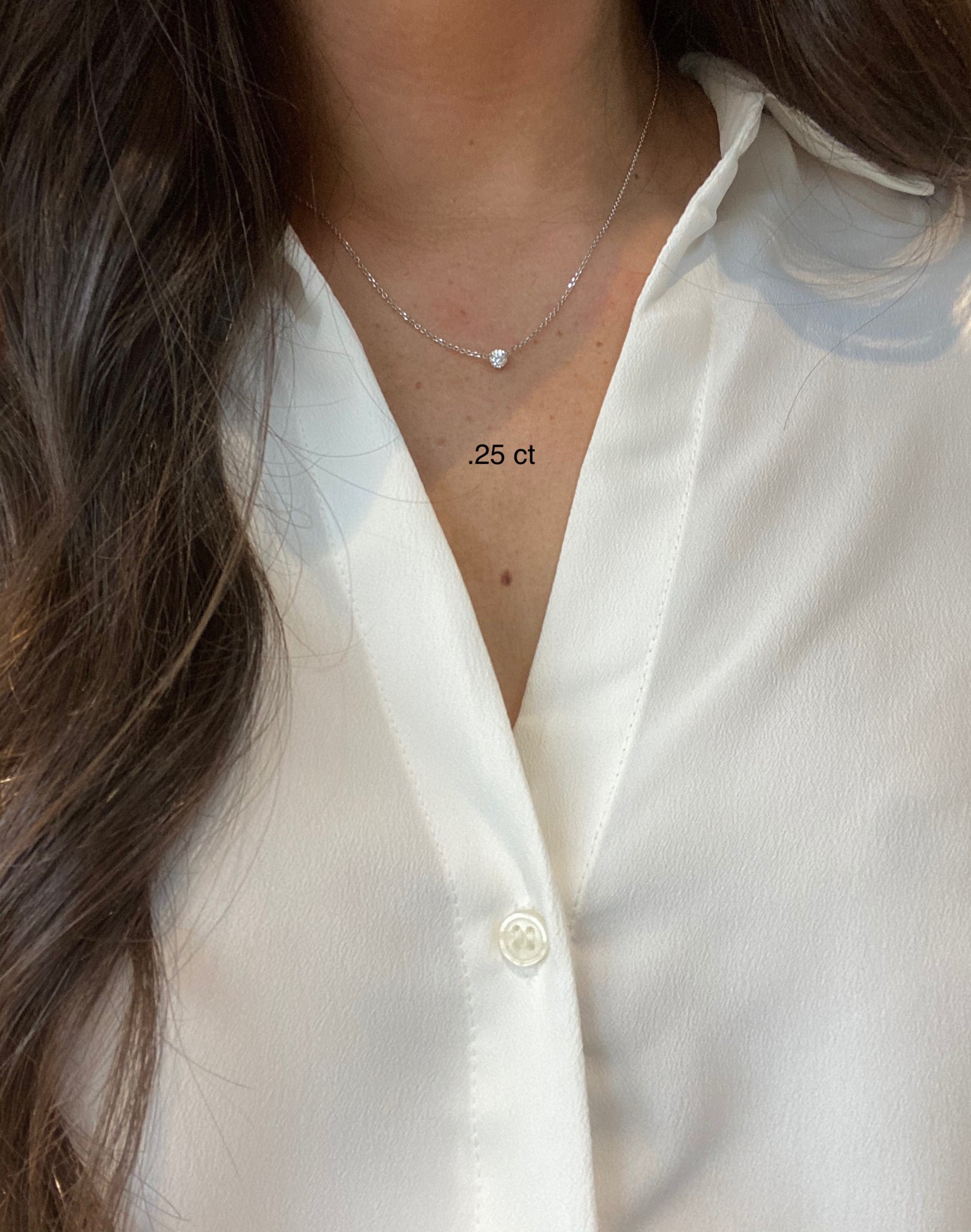 Diamond Solitaire Necklace Stephanie Gottlieb