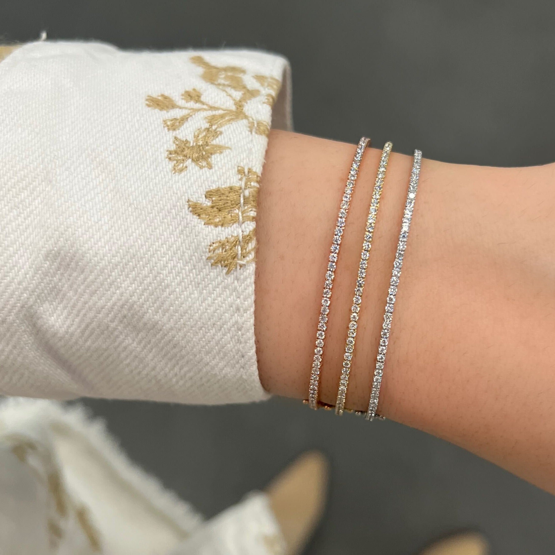 Thin diamond bangle Clearance