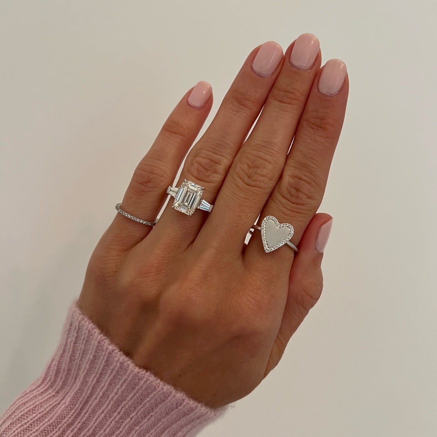Symmetry Engagement ring with Five Baguette Cut Diamonds – ARTEMER
