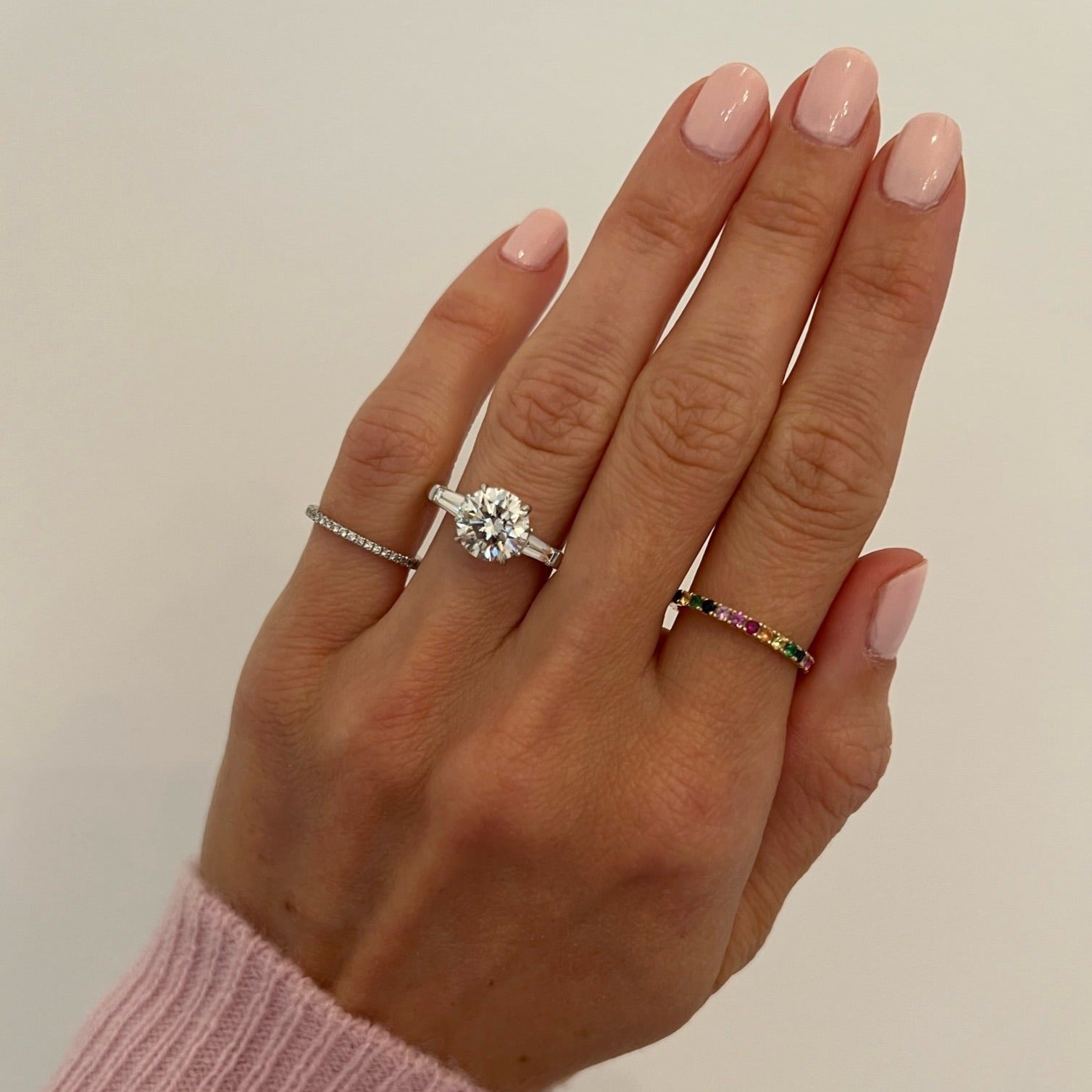 Circle diamond with baguettes Clearance