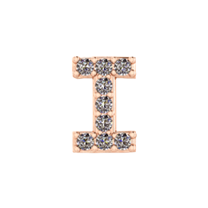 Slider Pave Letter I Charm