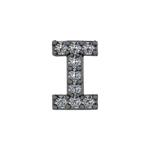 Slider Pave Letter I Charm