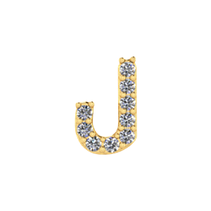 Slider Pave Letter J Charm