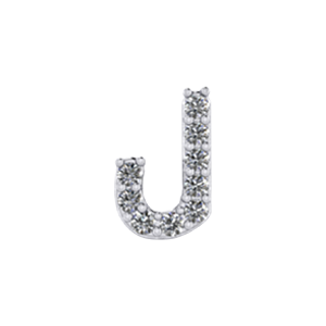 Slider Pave Letter J Charm