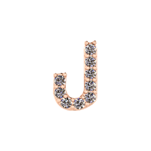 Slider Pave Letter J Charm