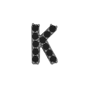 Slider Pave Letter K Charm