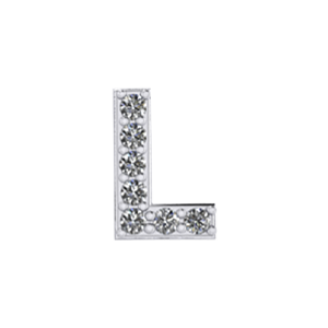 Slider Pave Letter L Charm