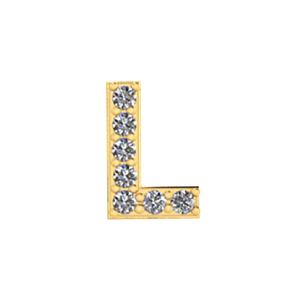 Slider Pave Letter L Charm