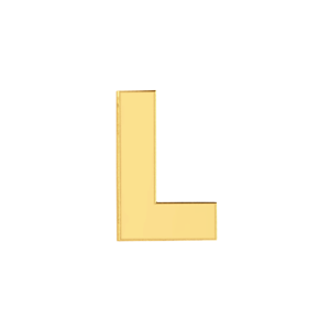 Slider Solid Letter L Charm