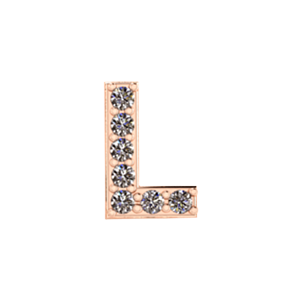 Slider Pave Letter L Charm