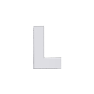 Slider Solid Letter L Charm