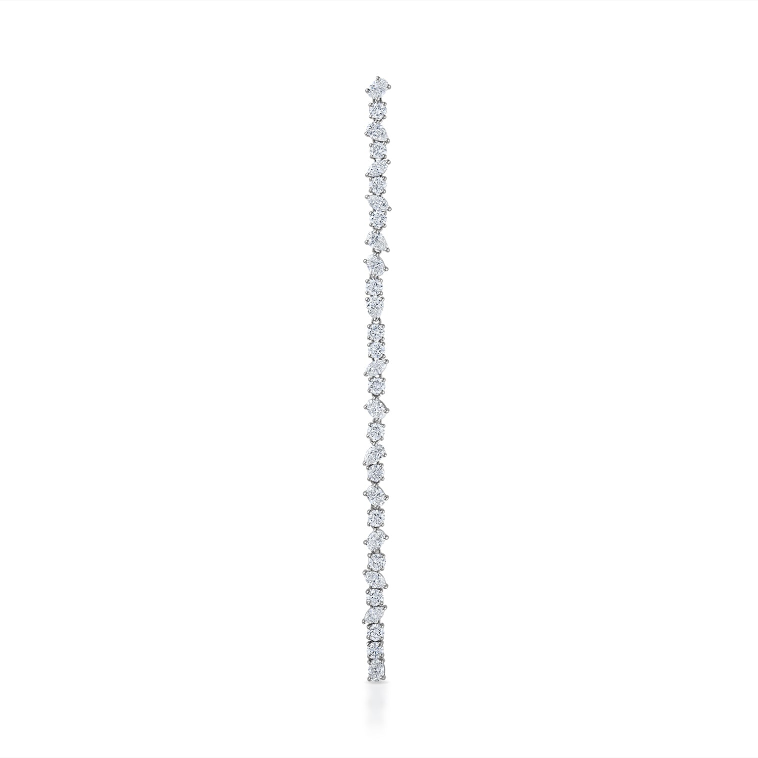 Diamond Tennis Necklace with Detachable Drop