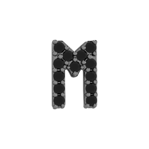 Slider Pave Letter M Charm