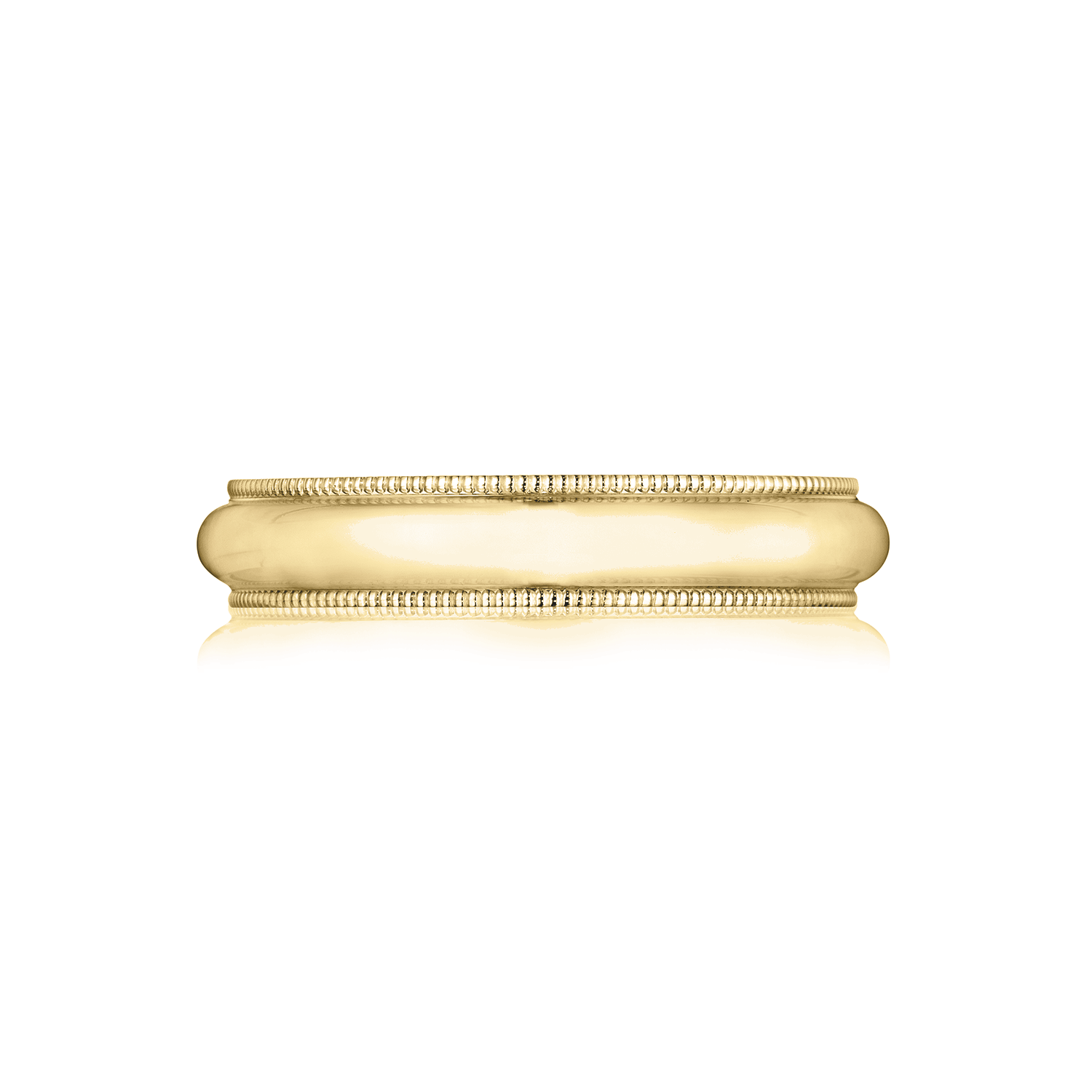 Gold Wedding Band with Milgrain in Yellow Gold