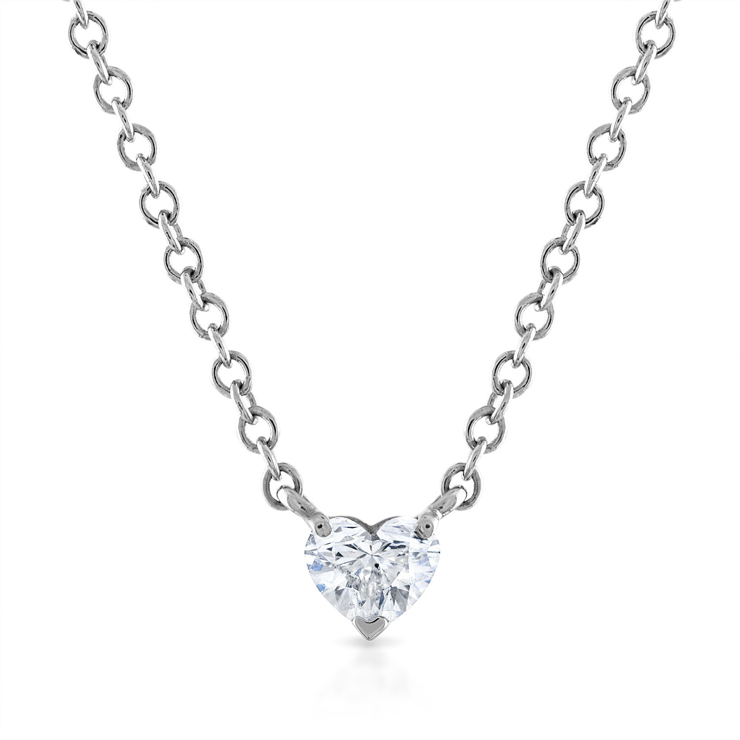 2 Carat Heart Diamond 3 Prong Pendant In 14K Rose Gold | Fascinating  Diamonds