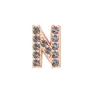 Slider Pave Letter N Charm