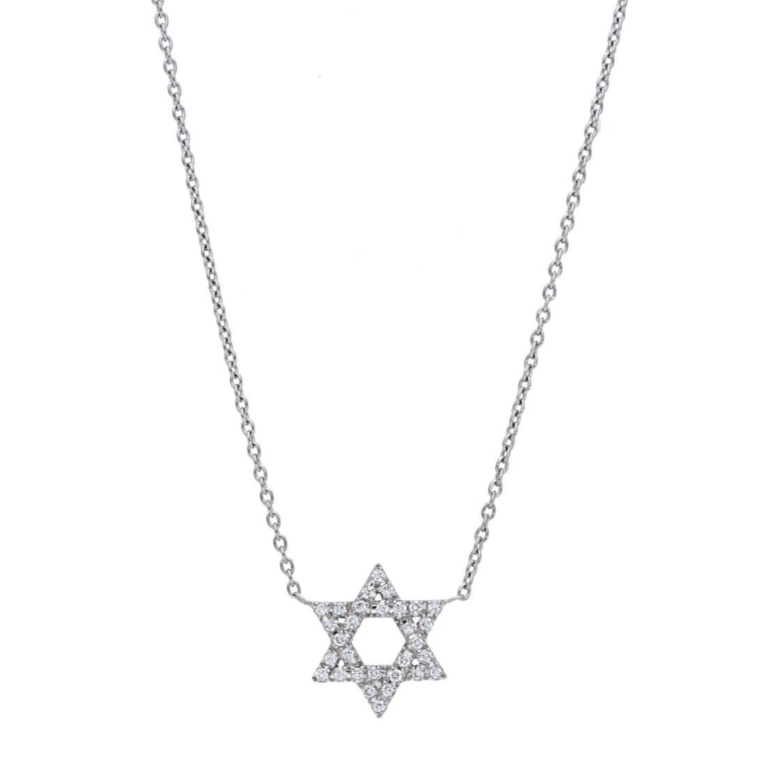 Star of David Pave Diamond Necklace