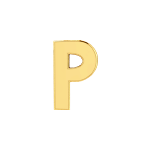 Slider Solid Letter P Charm