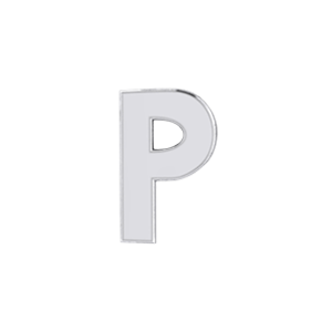 Slider Solid Letter P Charm