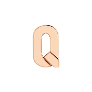 Slider Solid Letter Q Charm