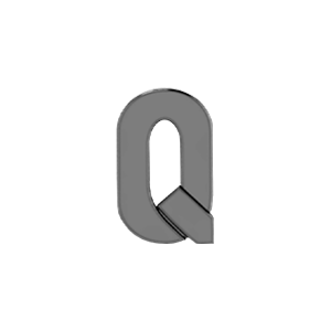 Slider Solid Letter Q Charm