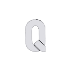 Slider Solid Letter Q Charm