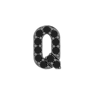 Slider Pave Letter Q Charm