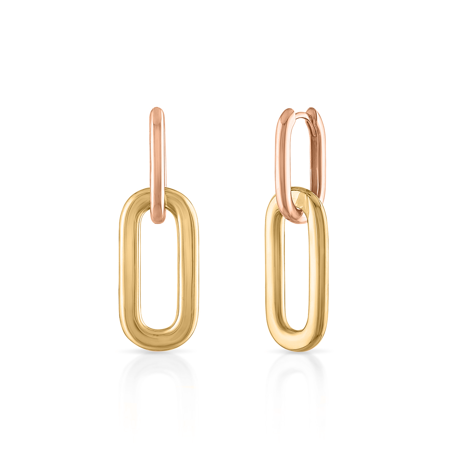 Paperclip Gold Drop Earrings