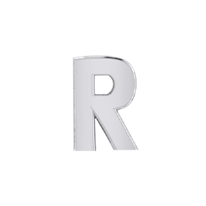 Slider Solid Letter R Charm