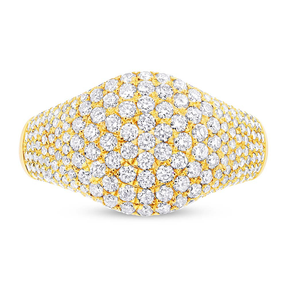 Domed Pave Pinky Ring