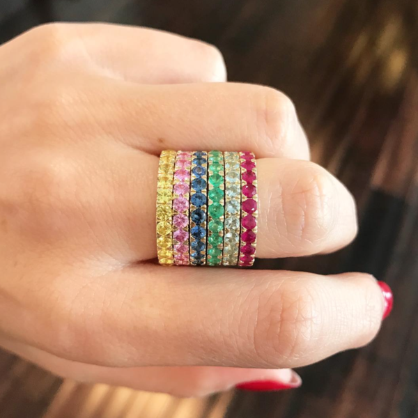 Large Rainbow Stack Bands