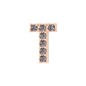 Slider Pave Letter T Charm