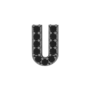 Slider Pave Letter U Charm