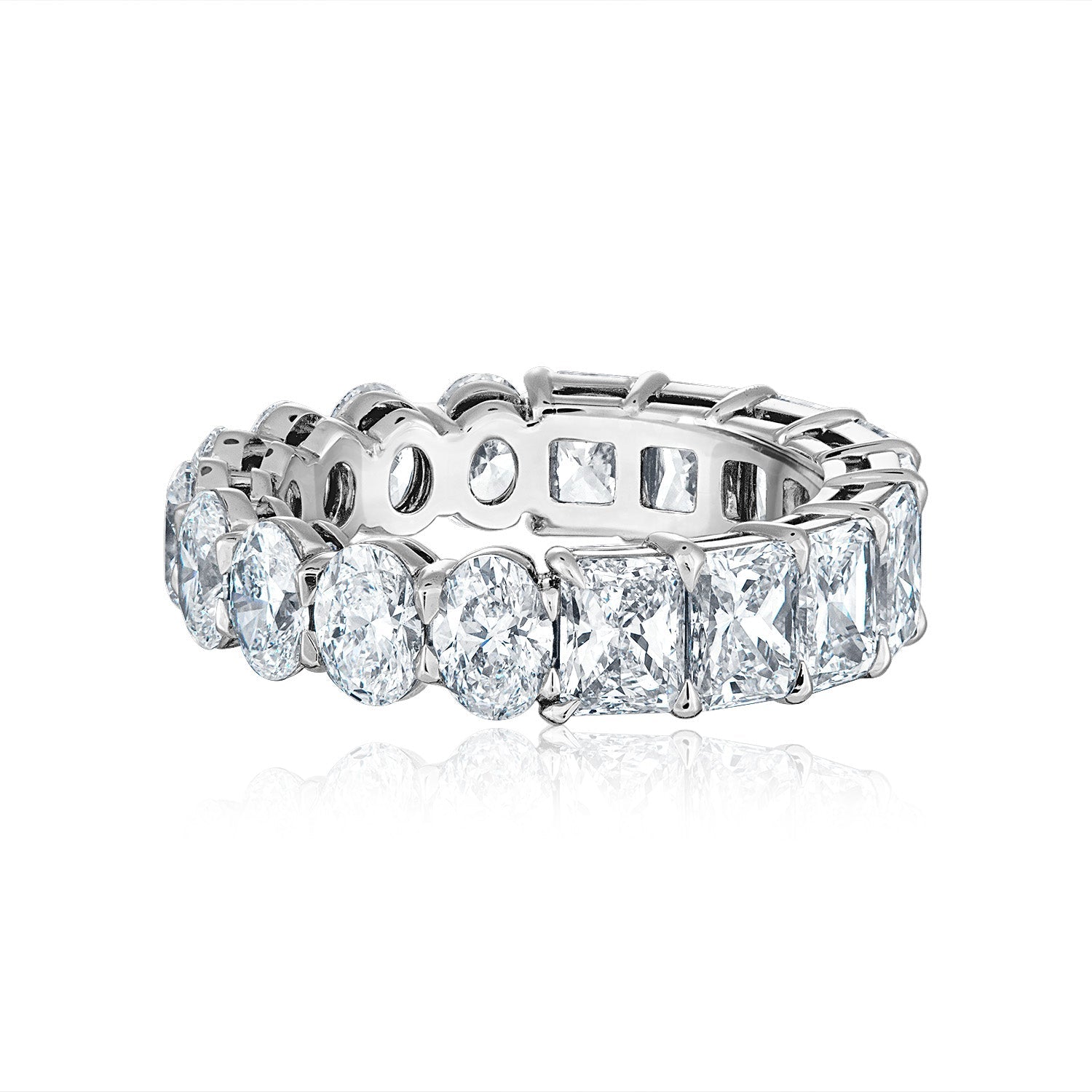 Oval and Radiant Undecided Band in Platinum